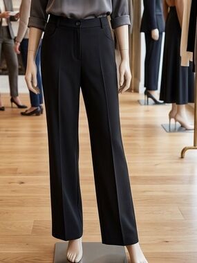 Finity Black Wide-Leg Tailored Trousers